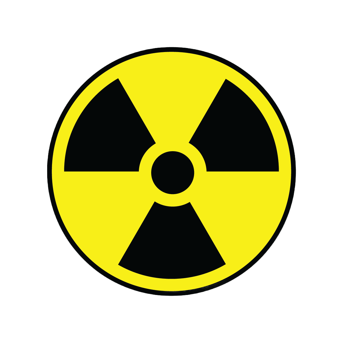 Durable, die-cut Radioactive Sticker