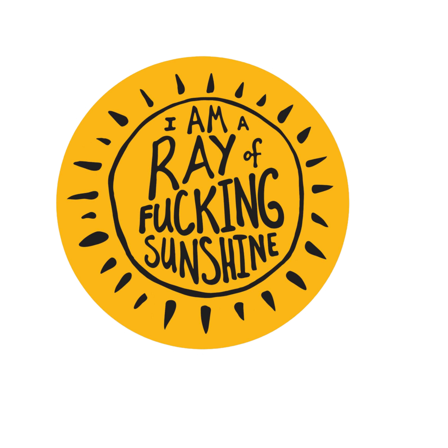 Our Ray of Sunshine Sticker! unique, high-quality, vinyl die-cut, eco-friendly stickers