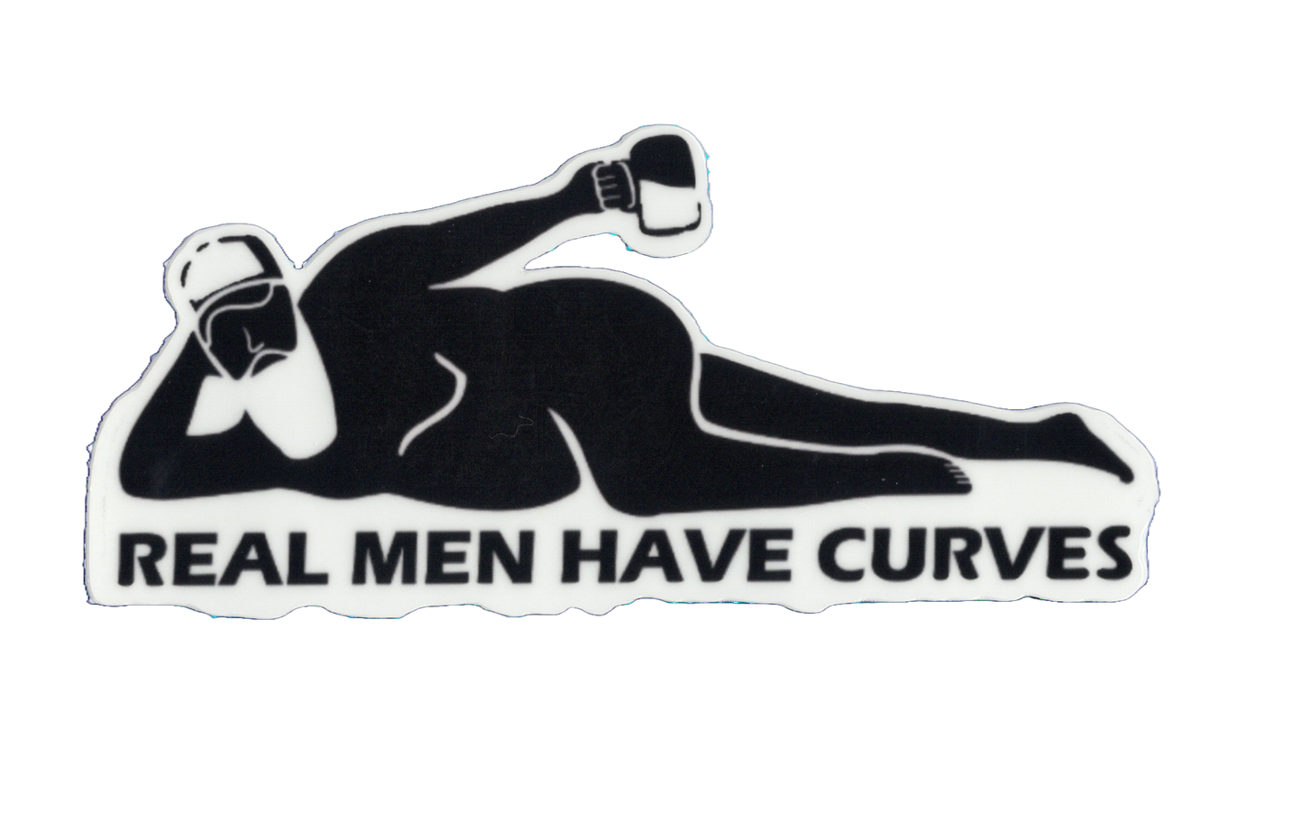 Durable vinyl, die-cut Real Men Sticker