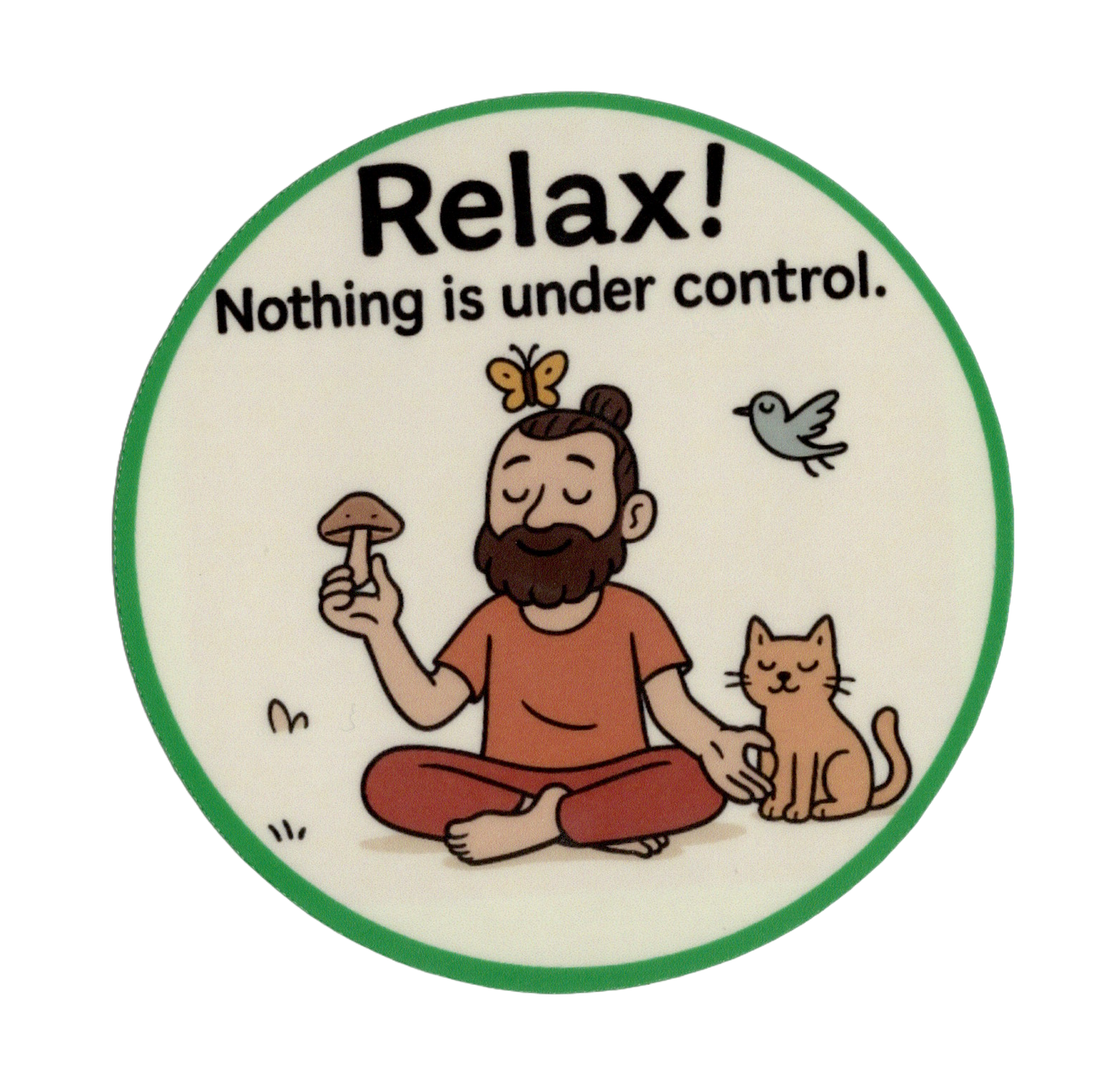 Durable vinyl die-cut Relax Sticker