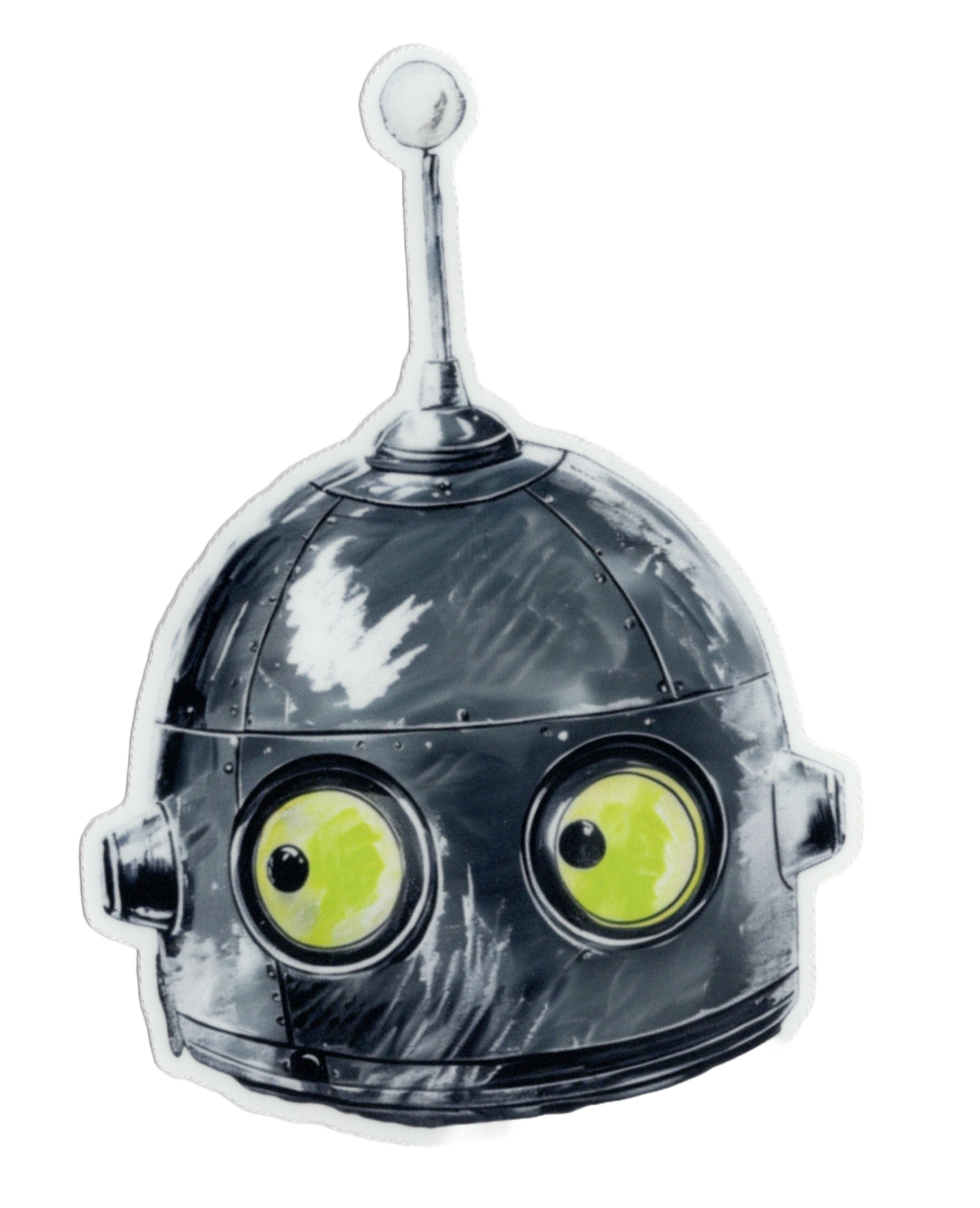Durable vinyl die-cut Robot Head Sticker