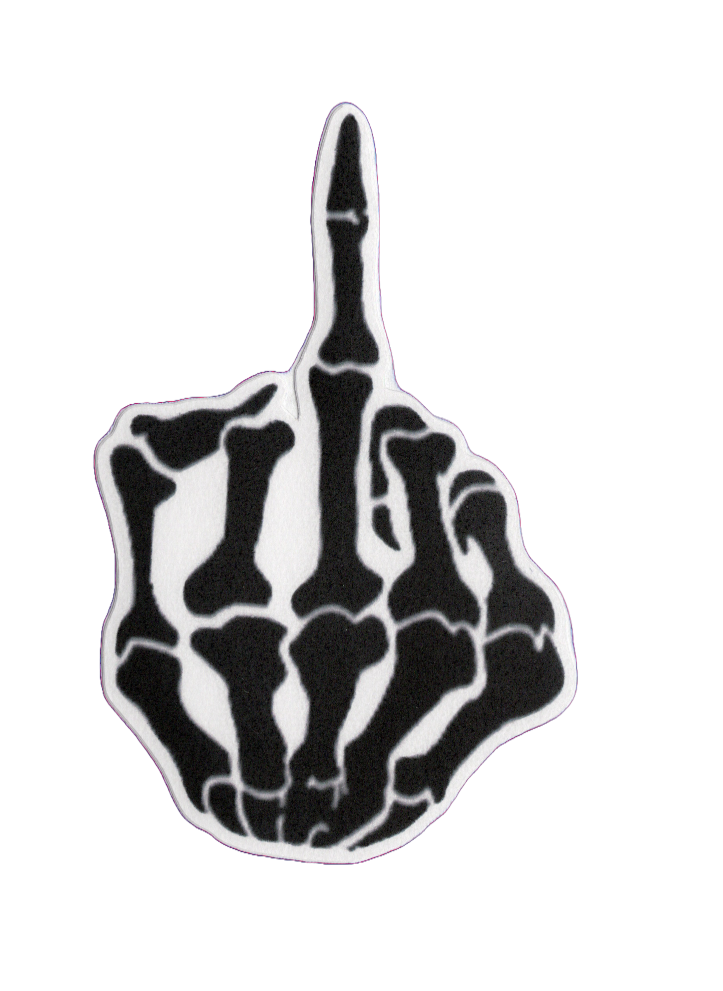 Durable vinyl, die-cut Skeleton Finger Sticker