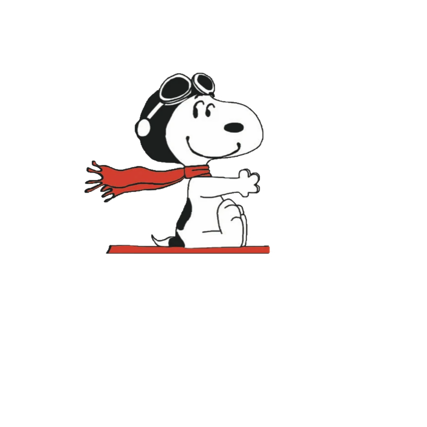 Durable, die-cut Snoopy Flying Sticker