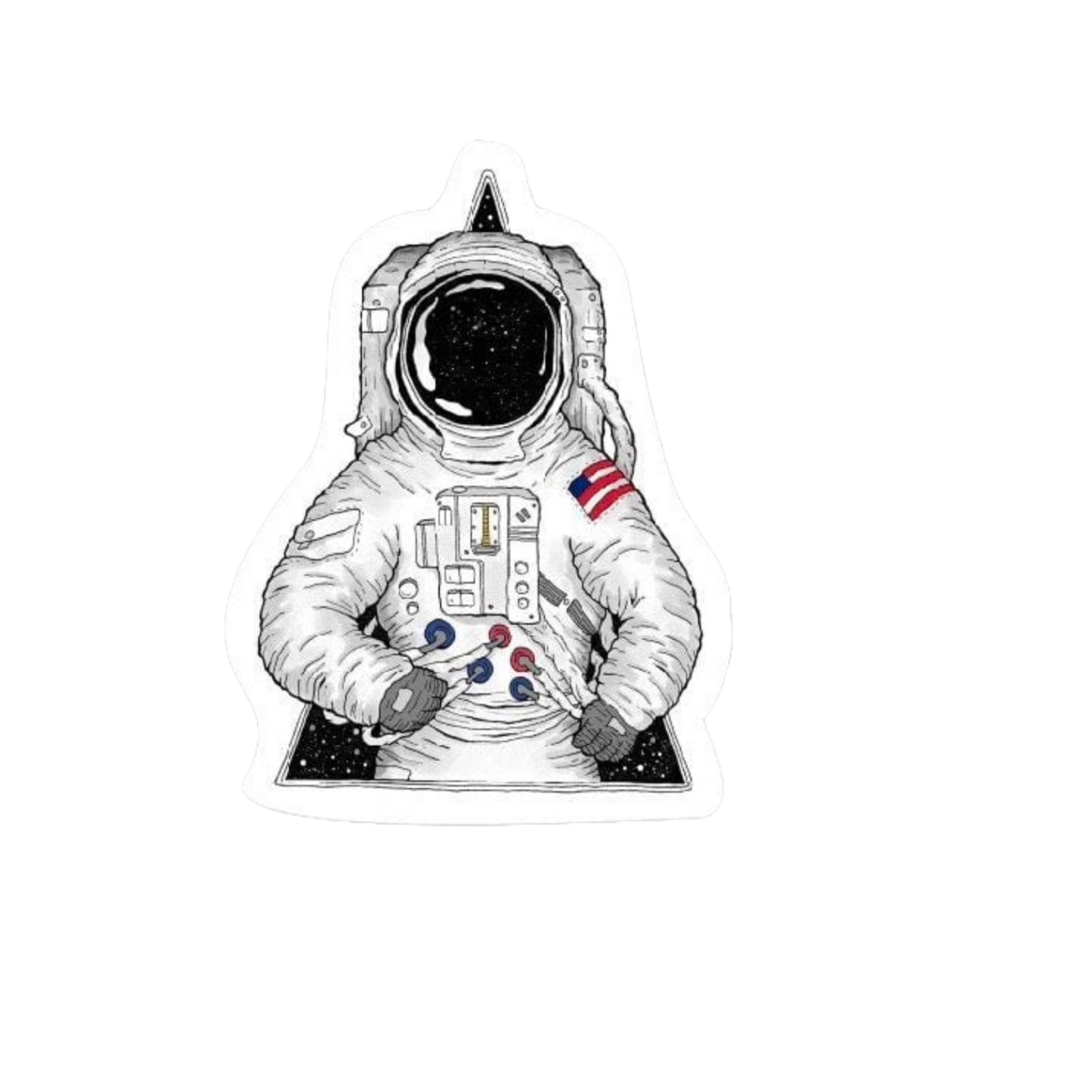 Durable, die-cut Space Suit Sticker