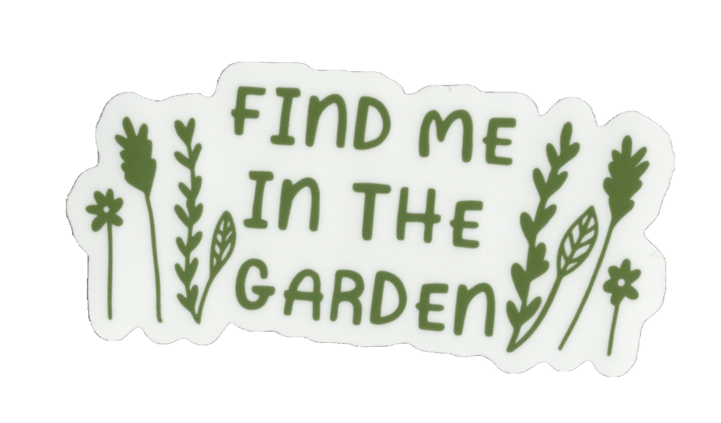Durable vinyl, die-cut The Garden Sticker