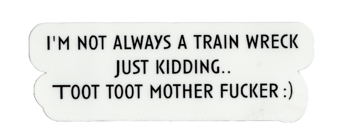 Durable vinyl, die-cut Toot Sticker