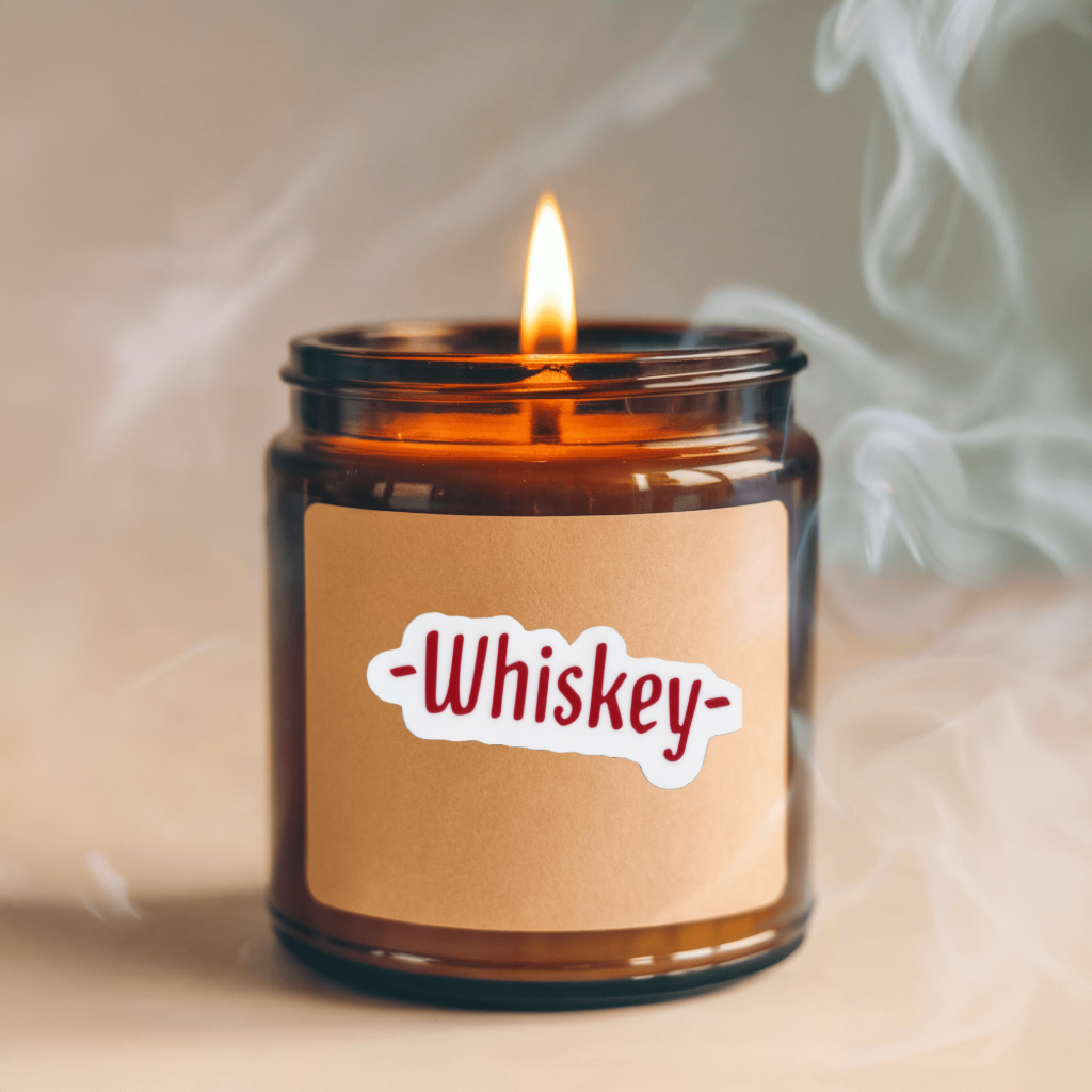 Durable, vinyl, die-cut, Whiskey Sticker.