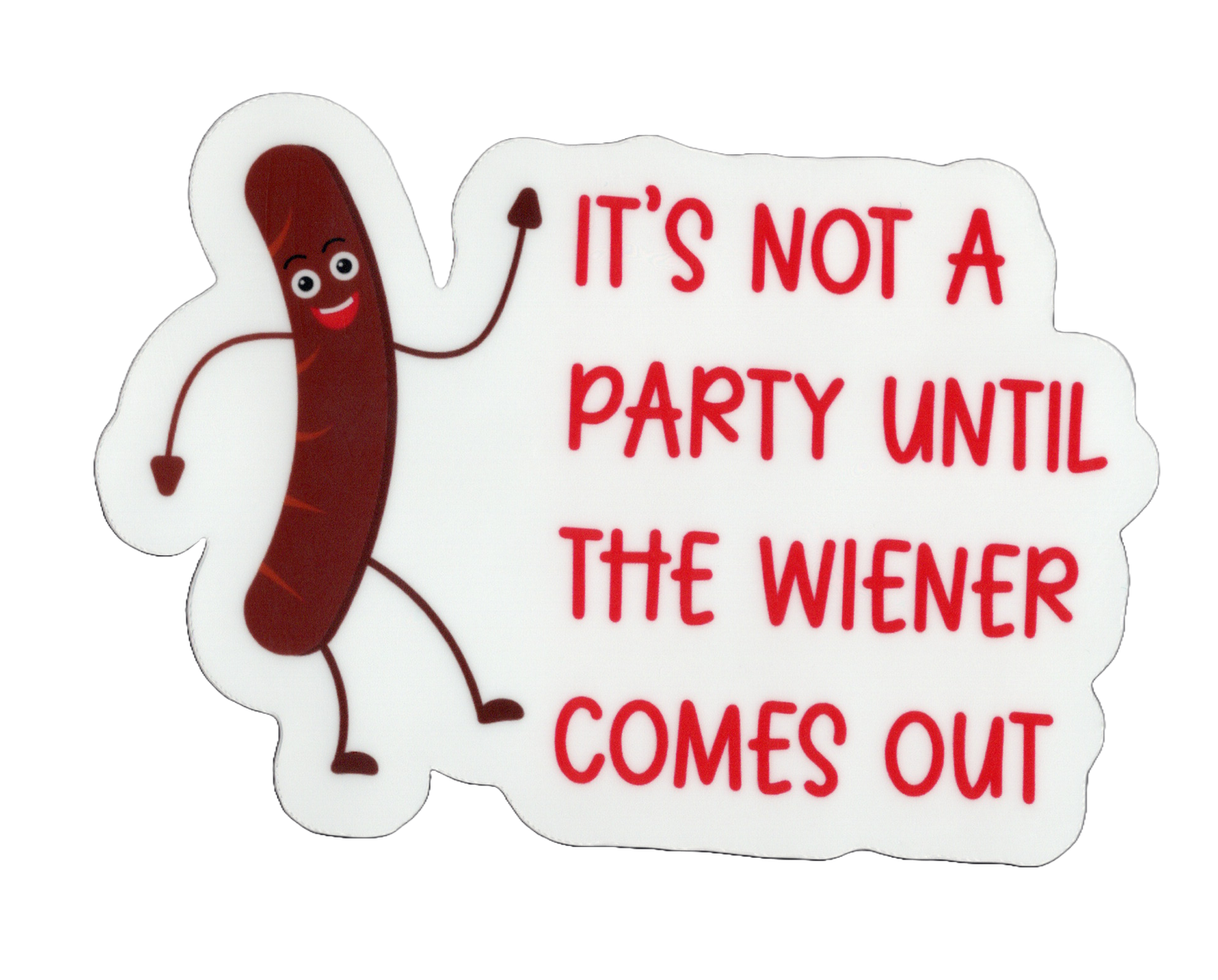 Durable vinyl, die-cut Wiener Sticker