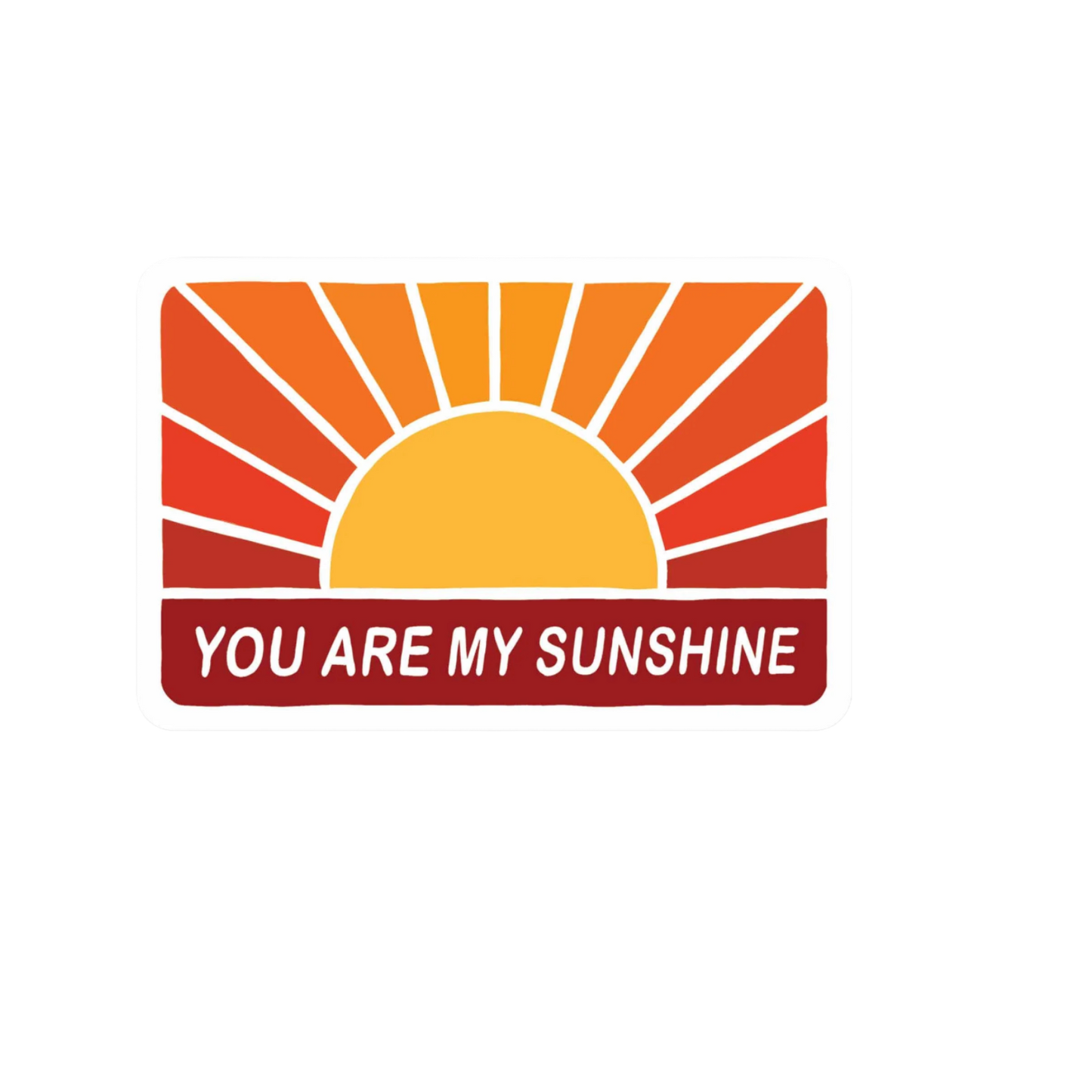 Our You Are My Sunshine Sticker! unique, high-quality, vinyl die-cut, eco-friendly stickers