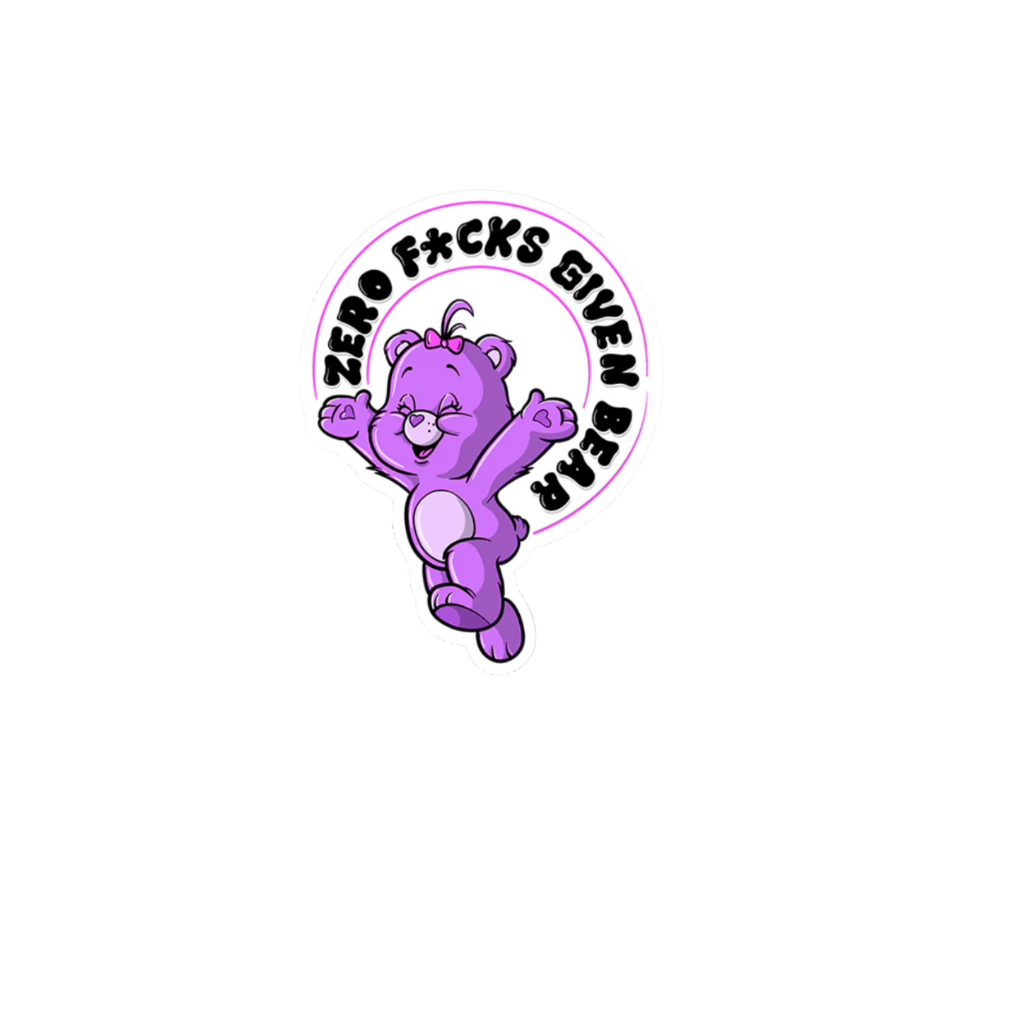Durable vinyl die-cut Zero Bear Sticker