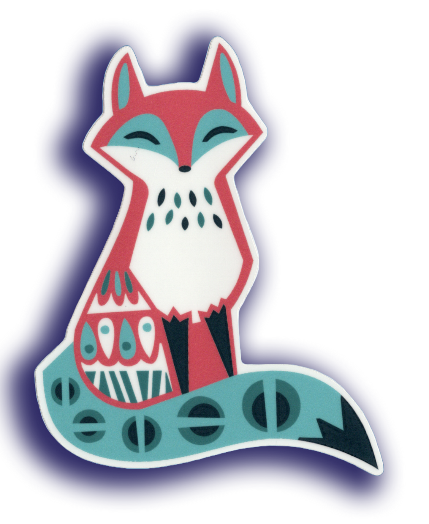 Durable vinyl, die-cut Fox Sticker