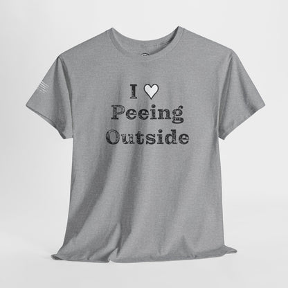 Ollie's: 'I Love Peeing Outside' - 100% Cotton T-shirt