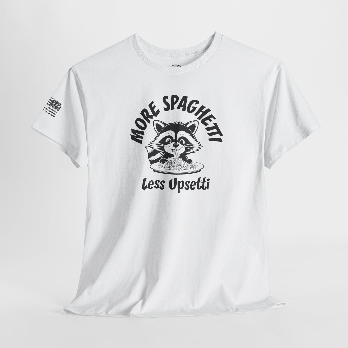 Ollie's: 'More Spaghetti Less Upsetti'- 100% Cotton T-shirt.