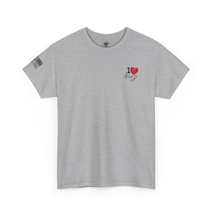 Ollie's: I Love Dogs Woof T Shirt - 100% Cotton