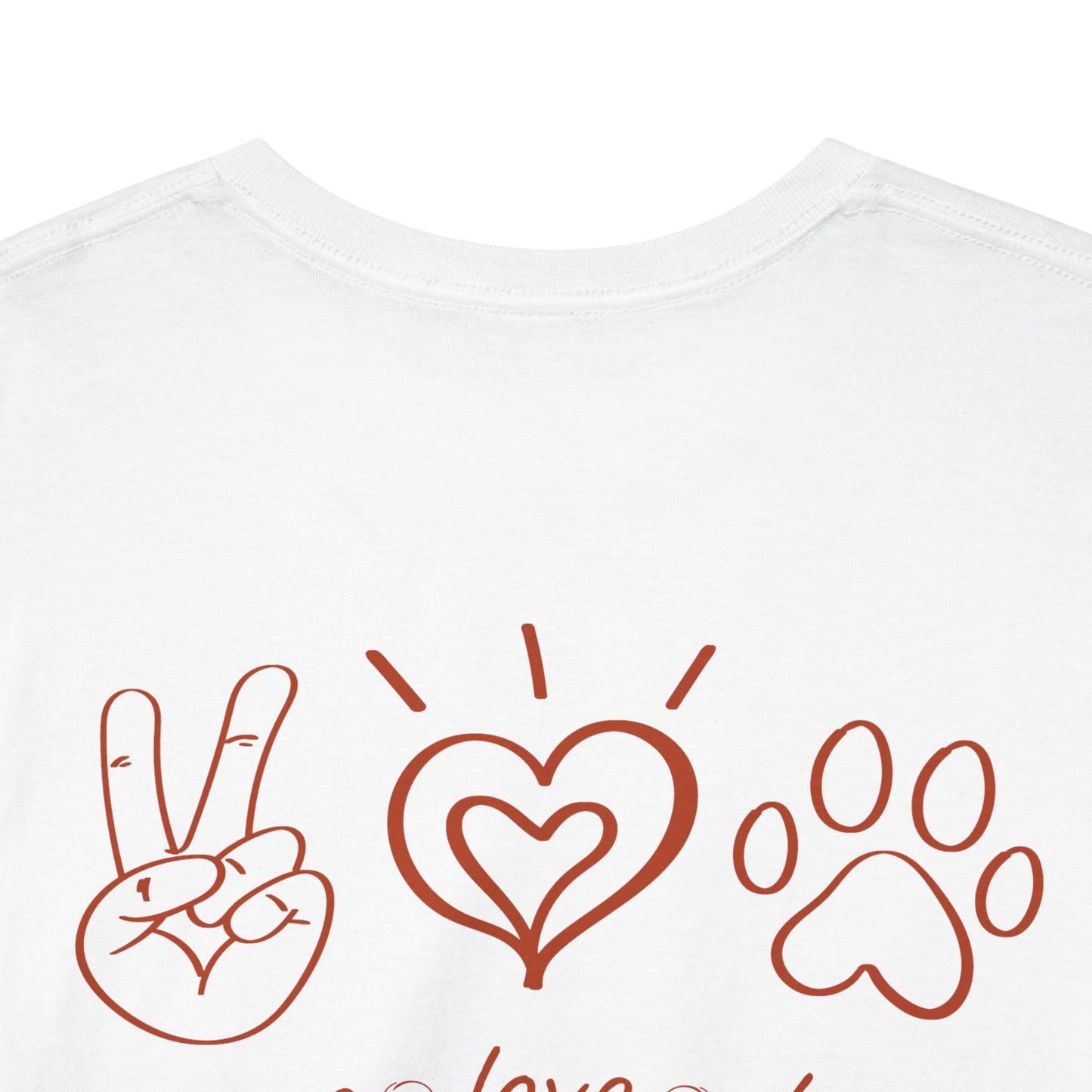 Ollie's: Peace Love Dogs T-Shirt, 100% Cotton