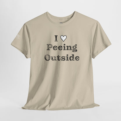 Ollie's: 'I Love Peeing Outside' - 100% Cotton T-shirt