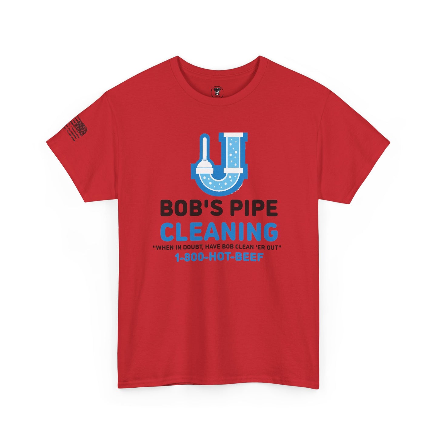 Ollie's: "Bob's Pipe Cleaning" - 100% Cotton Graphic T-Shirt
