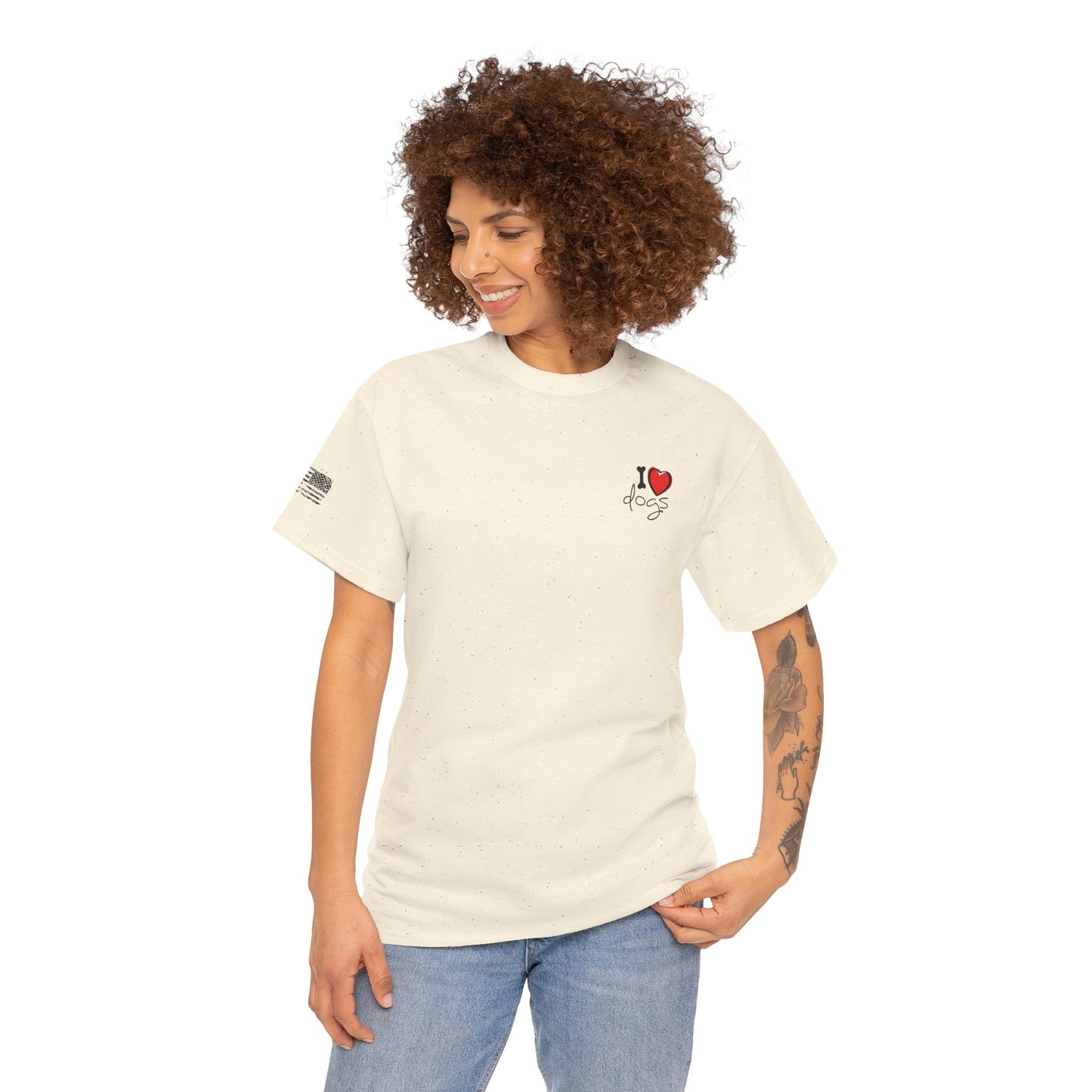 Ollie's: I Love Dogs Woof T Shirt - 100% Cotton