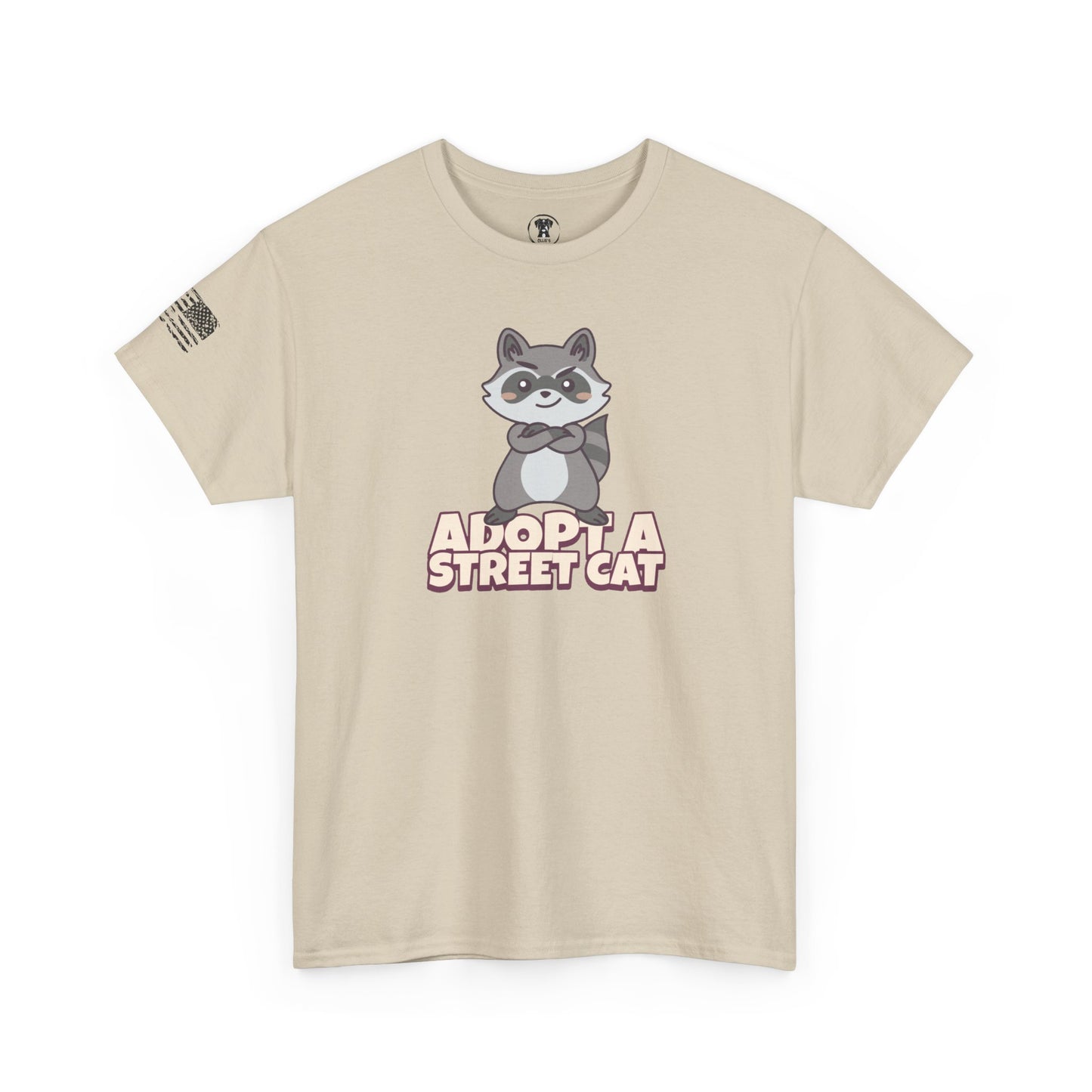 Ollie's: "Adopt a Street Cat" - 100% Cotton Graphic T-Shirt