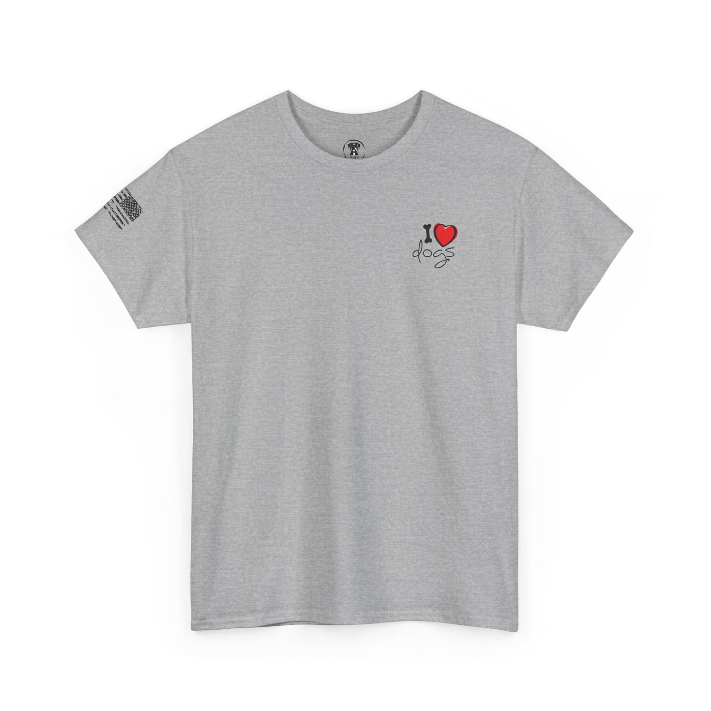 Ollie's: 'I Love Dogs Woof' - 100% Cotton T-shirt