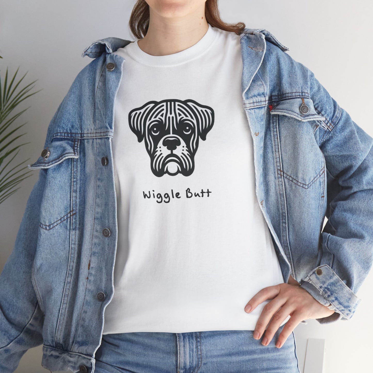 Ollie's: Wiggle Butt T-Shirt - Boxer Dog, 100% Cotton