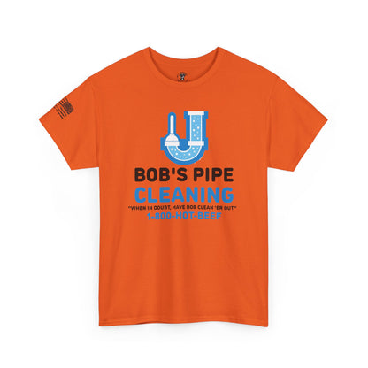 Ollie's: "Bob's Pipe Cleaning" - 100% Cotton Graphic T-Shirt