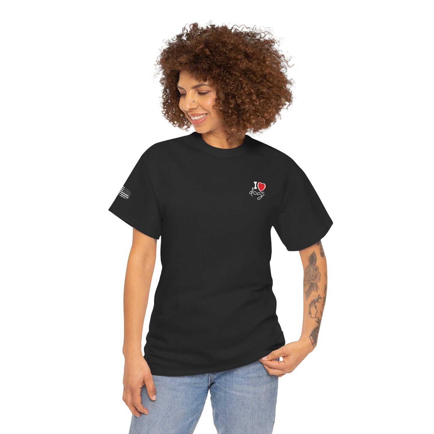 Ollie's: Peace Love Dogs T-Shirt, 100% Cotton