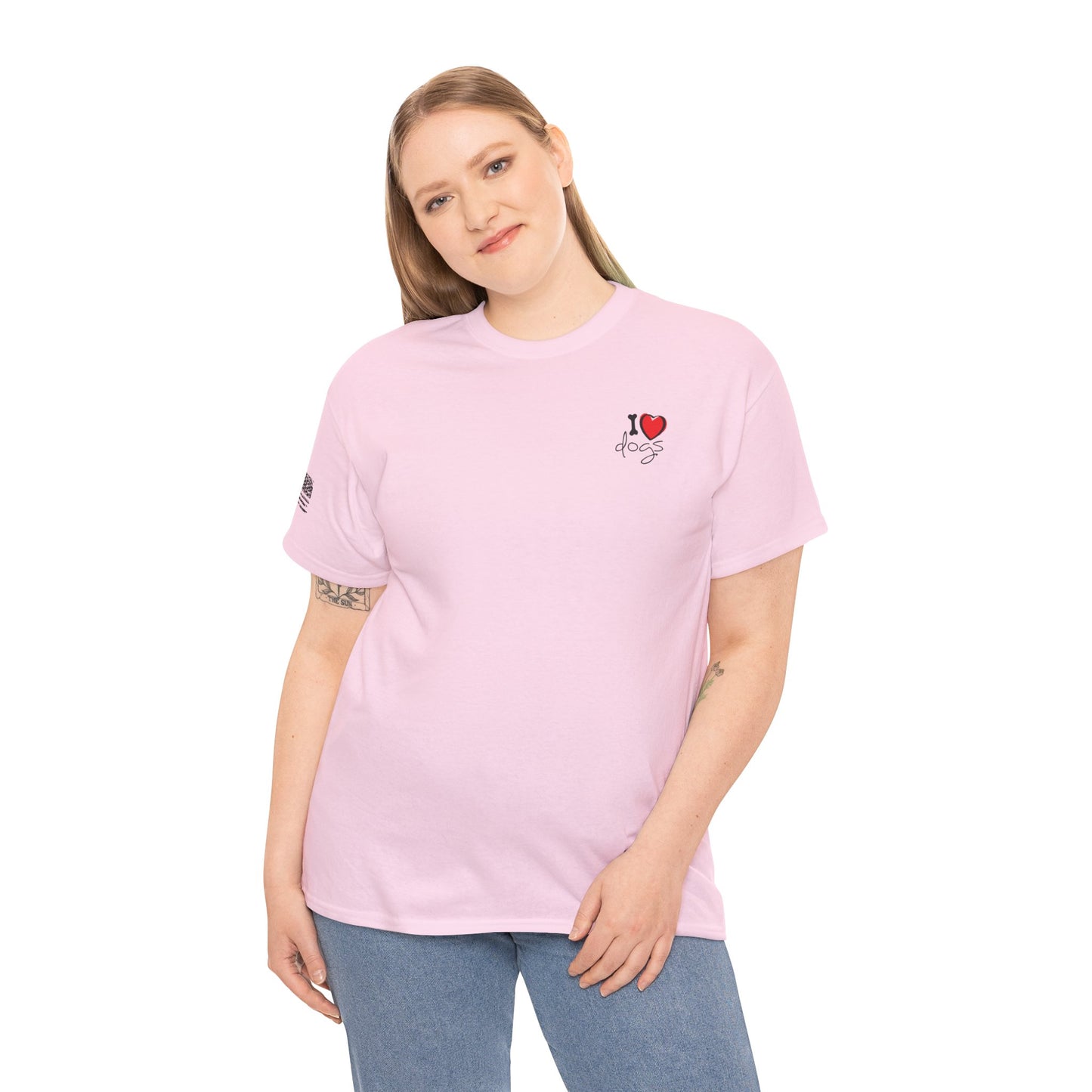 Ollie's: Peace Love Dogs T-Shirt, 100% Cotton