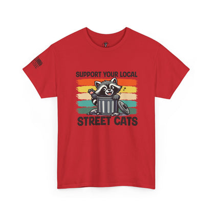 OIllie's: 'Support Your Local Street Cats' - 100% Cotton T-Shirt