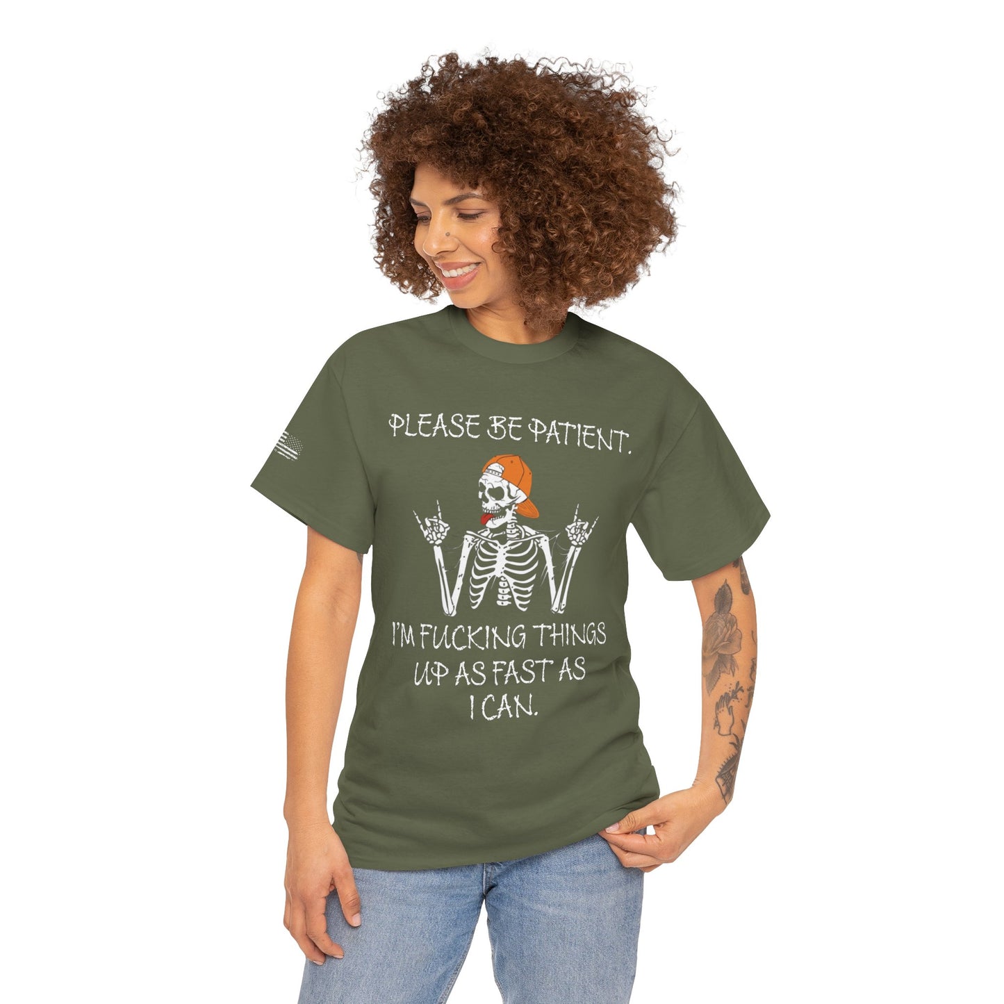Ollie's: Please Be Patient - 100% Cotton T-shirt