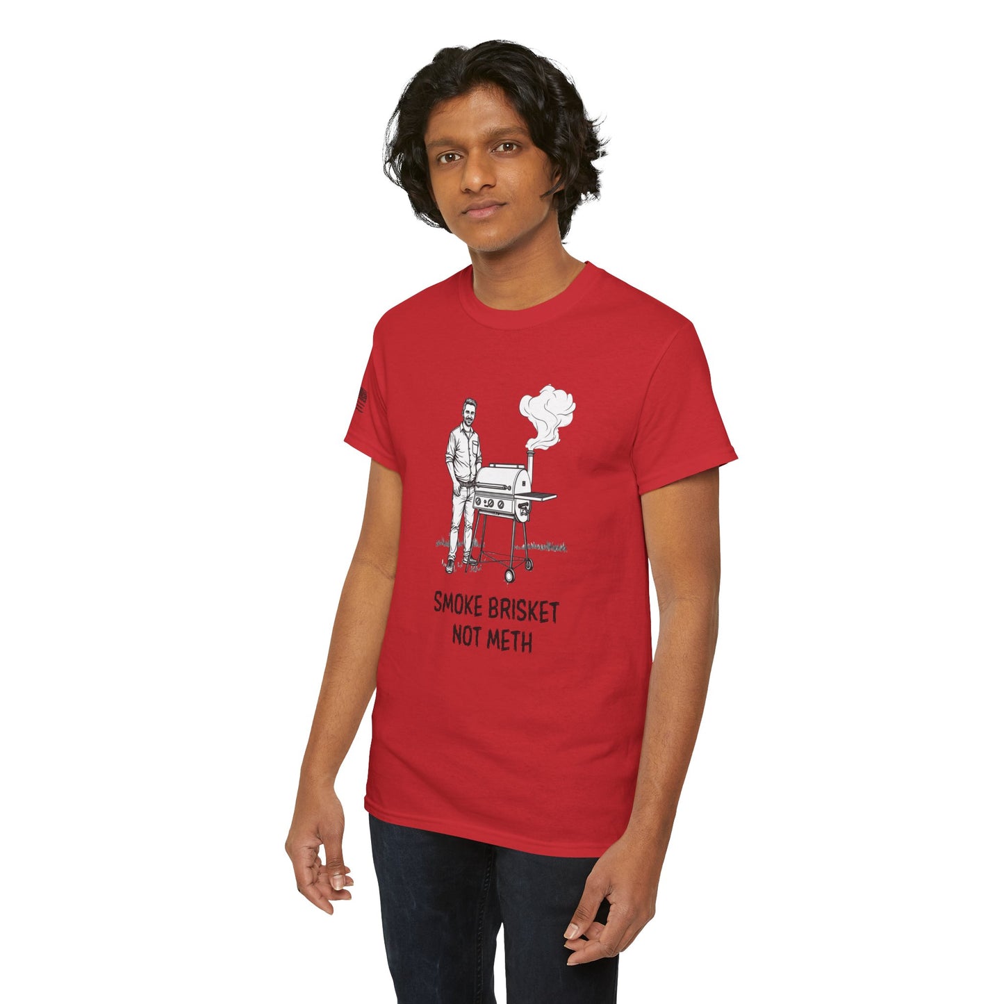 Ollie's: Smoke Brisket Not Meth T-Shirt 100% Cotton