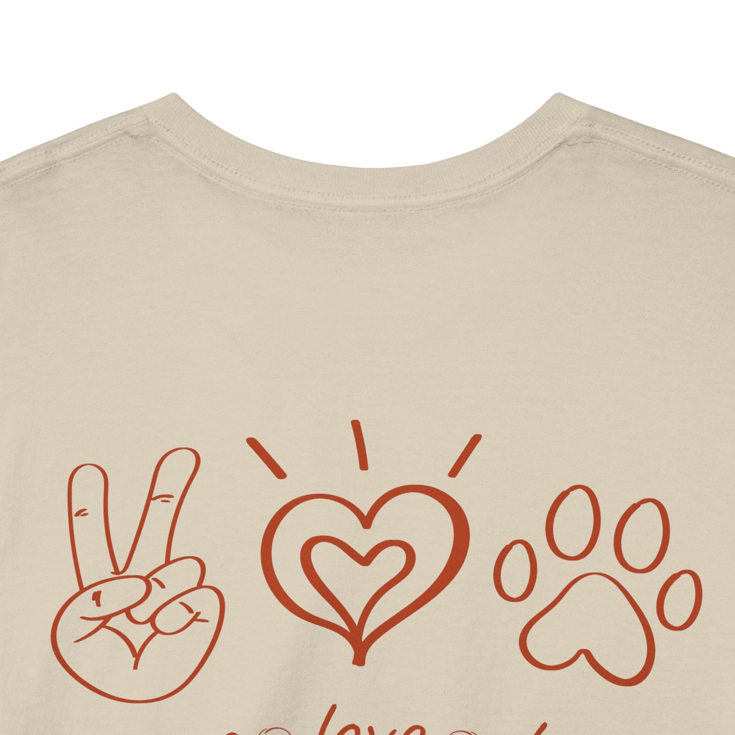 Ollie's: Peace Love Dogs T-Shirt, 100% Cotton