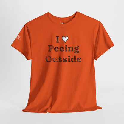 Ollie's: 'I Love Peeing Outside' - 100% Cotton T-shirt