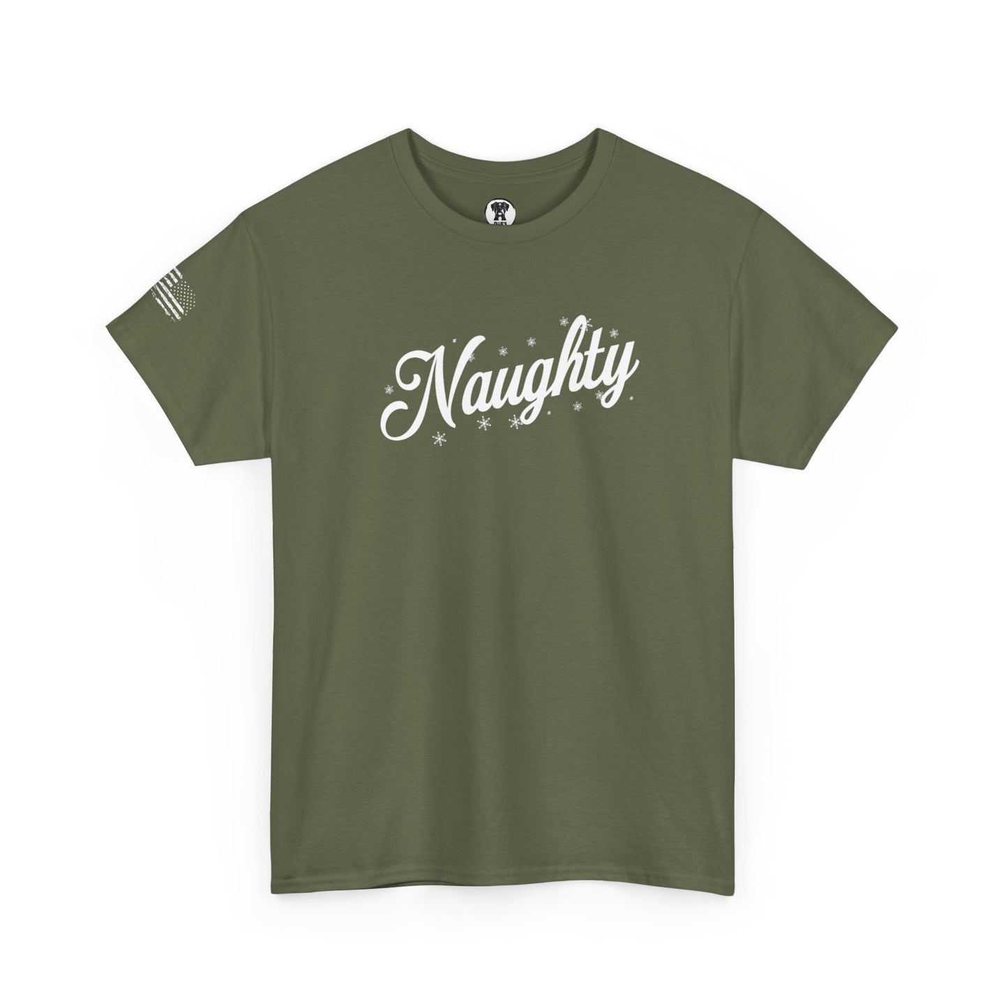 Ollie's: Holiday "Naughty" - 100% Cotton Graphic T-Shirt