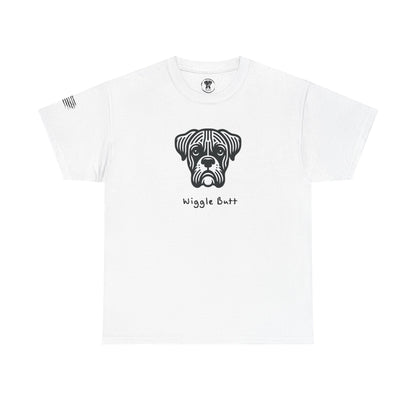 Ollie's: Wiggle Butt T-Shirt - Boxer Dog, 100% Cotton