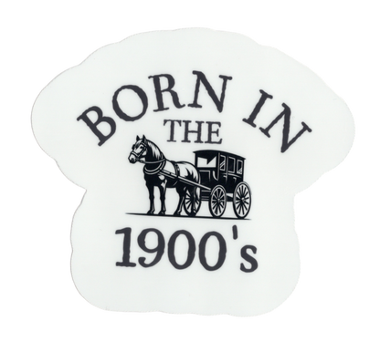 Durable vinyl die-cut 1900s Sticker