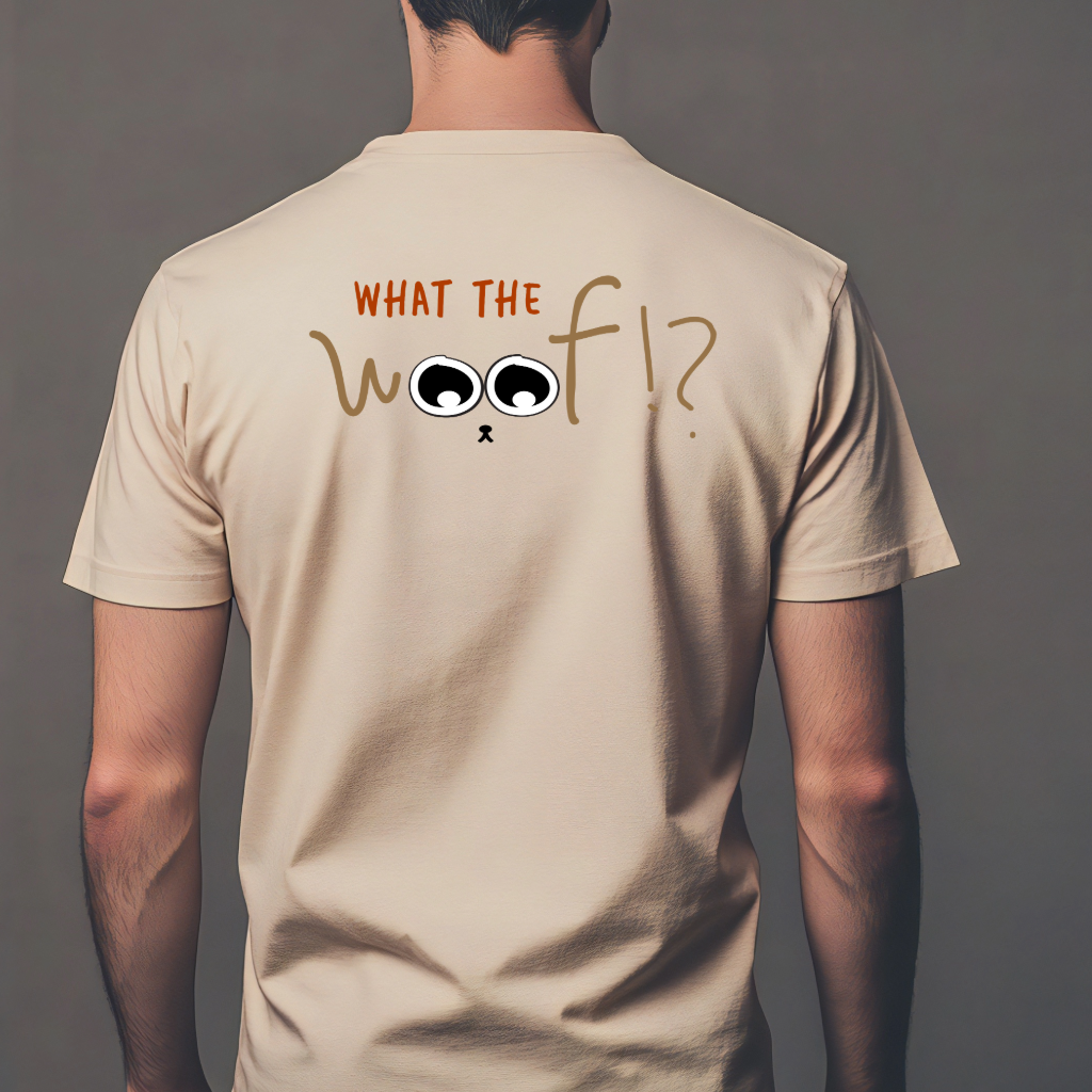 Ollie's: 'What the Woof' - 100% Cotton T-shirt