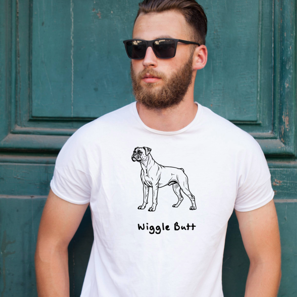 Ollie's: 'Wiggle Butt Dog'- 100% Cotton T-shirt.