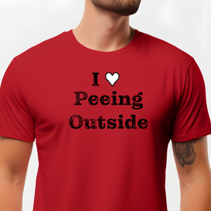 Ollie's: 'I Love Peeing Outside' - 100% Cotton T-shirt