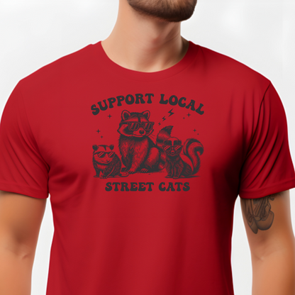 Ollie's: 'Support Local Street Cats' - 100% Cotton T-Shirt