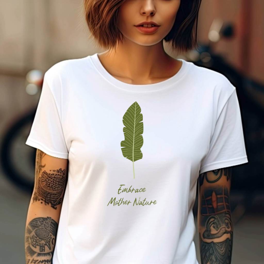 Ollie's: "Embrace Mother Nature" - 100% Cotton Graphic T-Shirt
