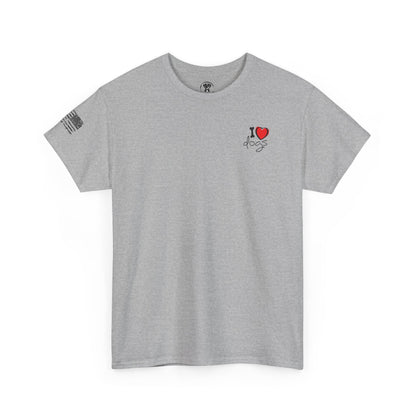 Ollie's: Peace Love Dogs T-Shirt, 100% Cotton