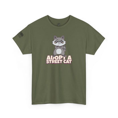 Ollie's: "Adopt a Street Cat" - 100% Cotton Graphic T-Shirt