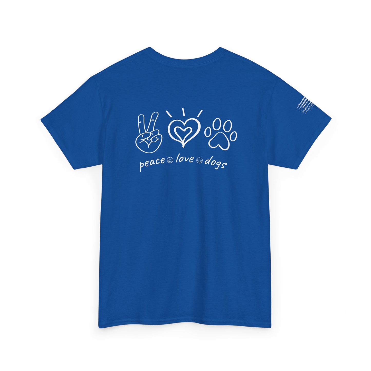 Ollie's: Peace Love Dogs T-Shirt, 100% Cotton