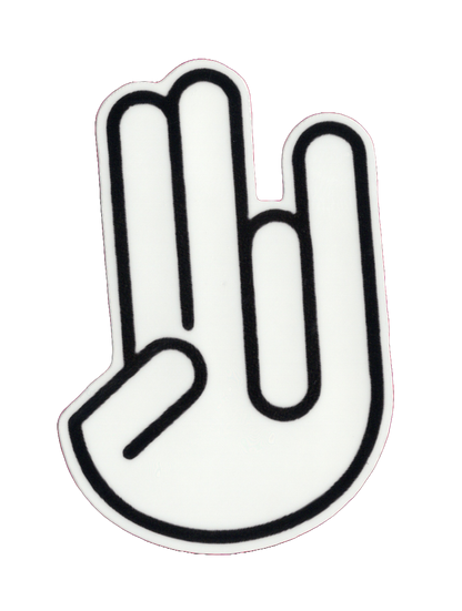 Durable vinyl die-cut 2 in 1 Sticker
