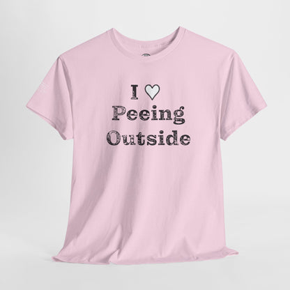 Ollie's: 'I Love Peeing Outside' - 100% Cotton T-shirt