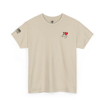 Ollie's: Peace Love Dogs T-Shirt, 100% Cotton