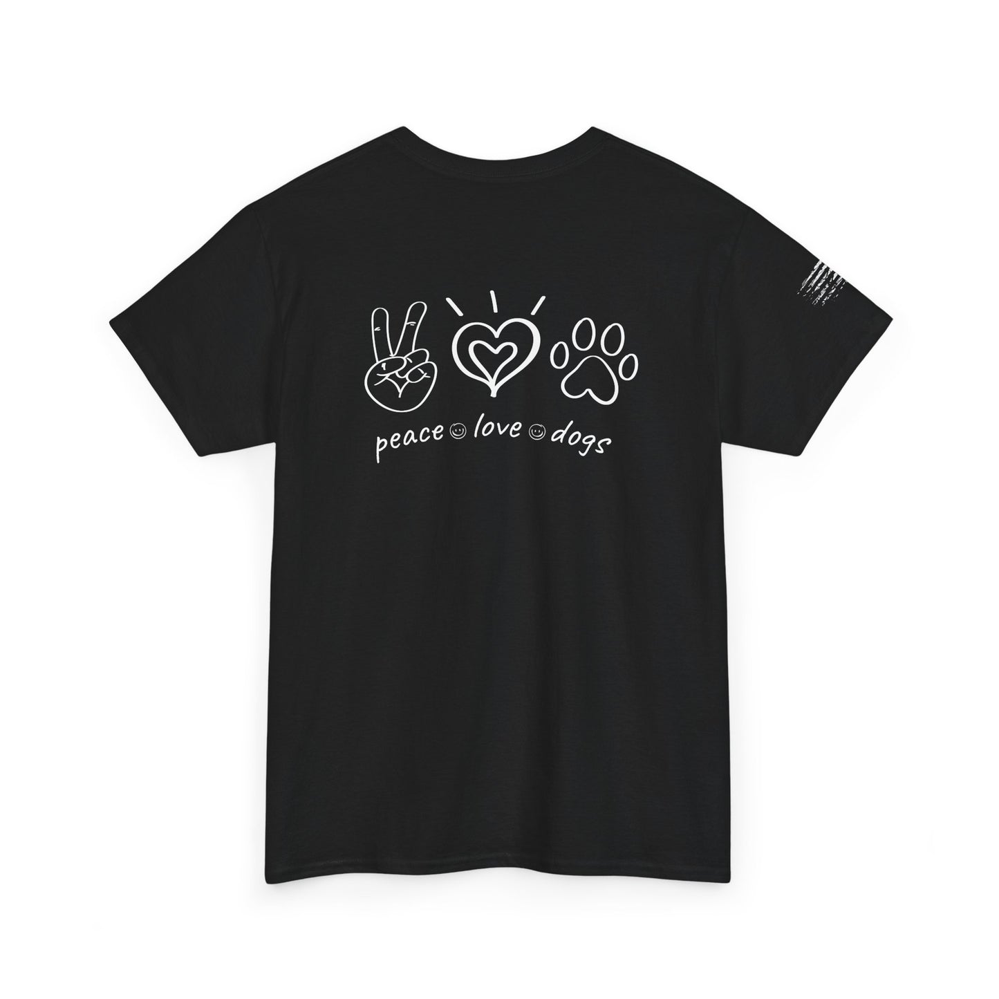 Ollie's: Peace Love Dogs T-Shirt, 100% Cotton
