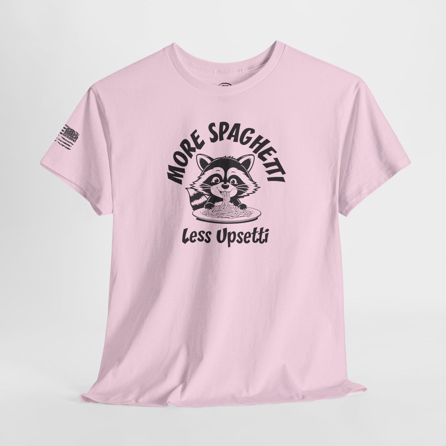 Ollie's: 'More Spaghetti Less Upsetti'- 100% Cotton T-shirt.