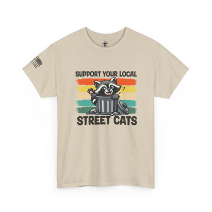 OIllie's: 'Support Your Local Street Cats' - 100% Cotton T-Shirt